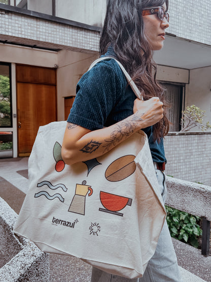 Totebag Terrazul Blanco - Merch Café Club