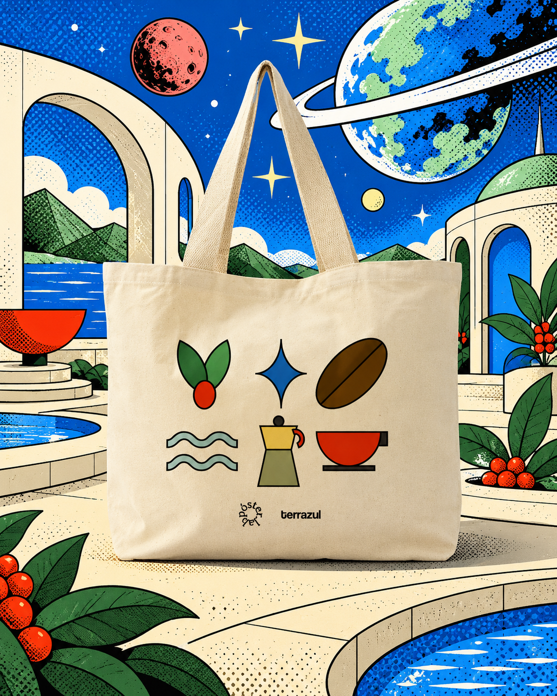 Totebag Terrazul Blanco - Merch Café Club